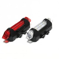 Hot Sales Bicycle Light 5pcs White/Red LED Light USB Rechargeable Front and Rear Lights Set